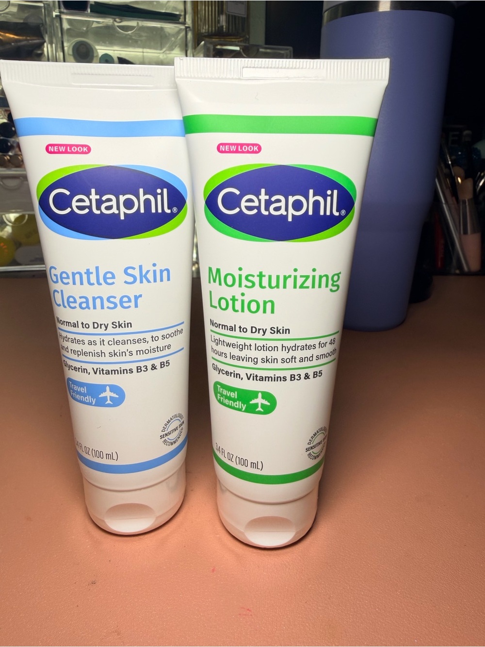 Cetaphil Gentle Skin Cleanser 3.4 oz & Cetaphil Moisturizing Lotion 3.4 oz